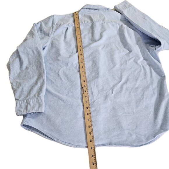 American Eagle Shirt Mens L Blue Collared Button Down LS Cotton Western Preppy - Picture 6 of 16